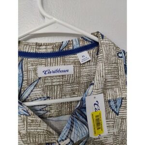 Men's CARIBBEAN Short Sleeve Shirt XL X-Large NEW Multicolor Tropical Print NICE